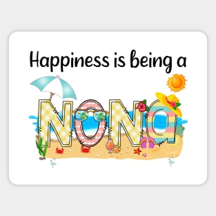 Happiness Is Being A Nona Summer Beach Happy Mother's Magnet